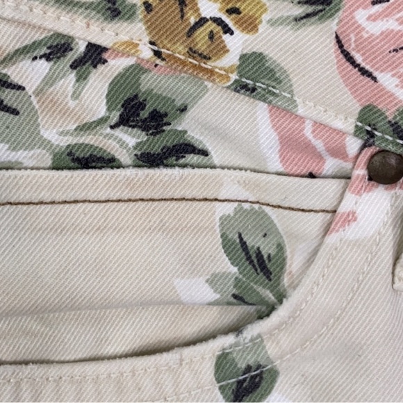 Citizens of Humanity Floral Print Jeans High Waist Retro Slim Roll Up Sz 31 - Picture 10 of 13